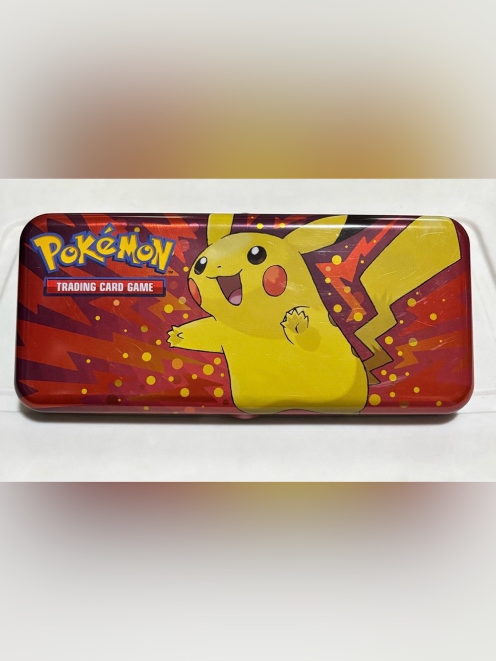Pokémon Trading Card Game Pikachu Pencil Case Tin from a Pokémon Back to School